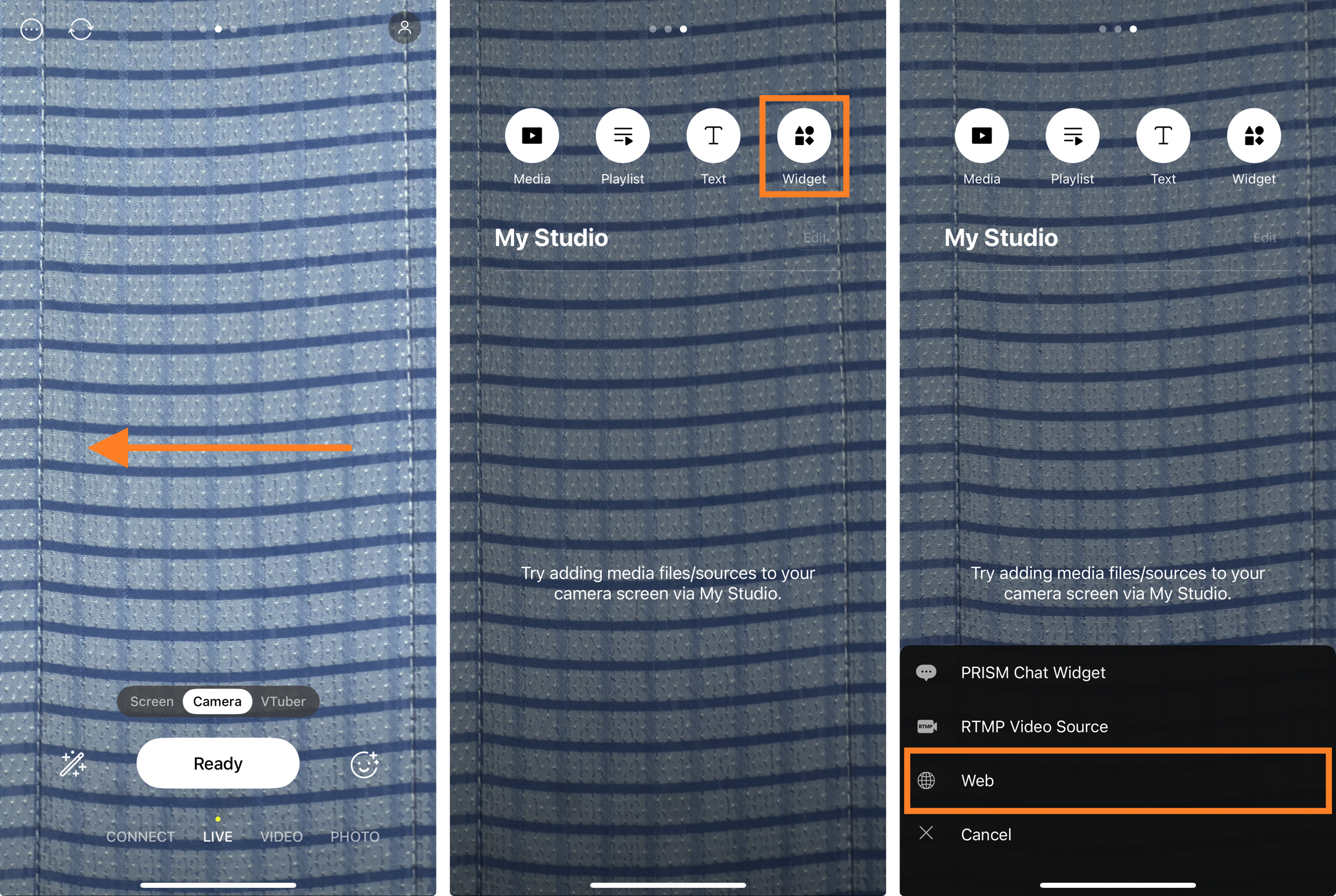 PRISM mobile Web Browser Widget screenshot
